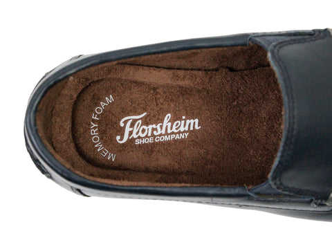 Image of Florsheim 35500  Boy's Shoe - Moc Toe Venetian Loafer - Navy