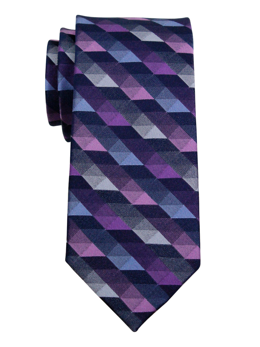Enrico Sarchi 35988 Boy's Tie - Geo - Navy/Purple