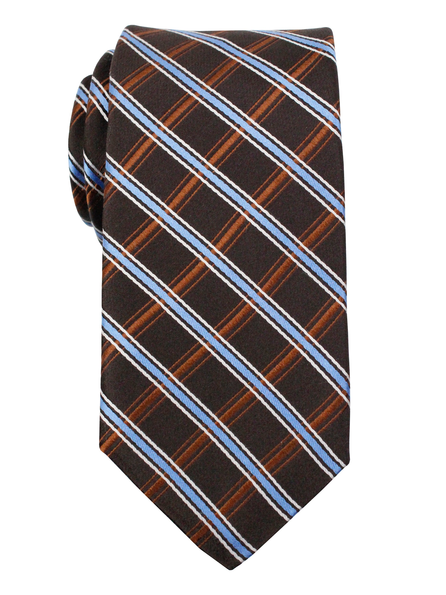 Dion 39437 Boy's Tie - Medallion - Olive/Navy main image 1