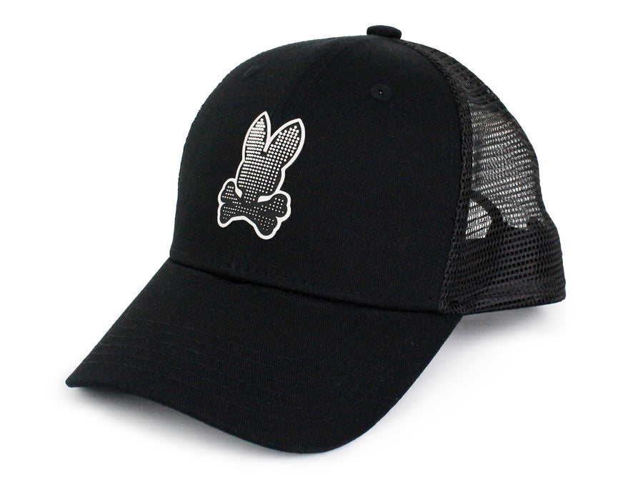 Psycho Bunny 36102 Boy's Trucker Hat - Strype - Black