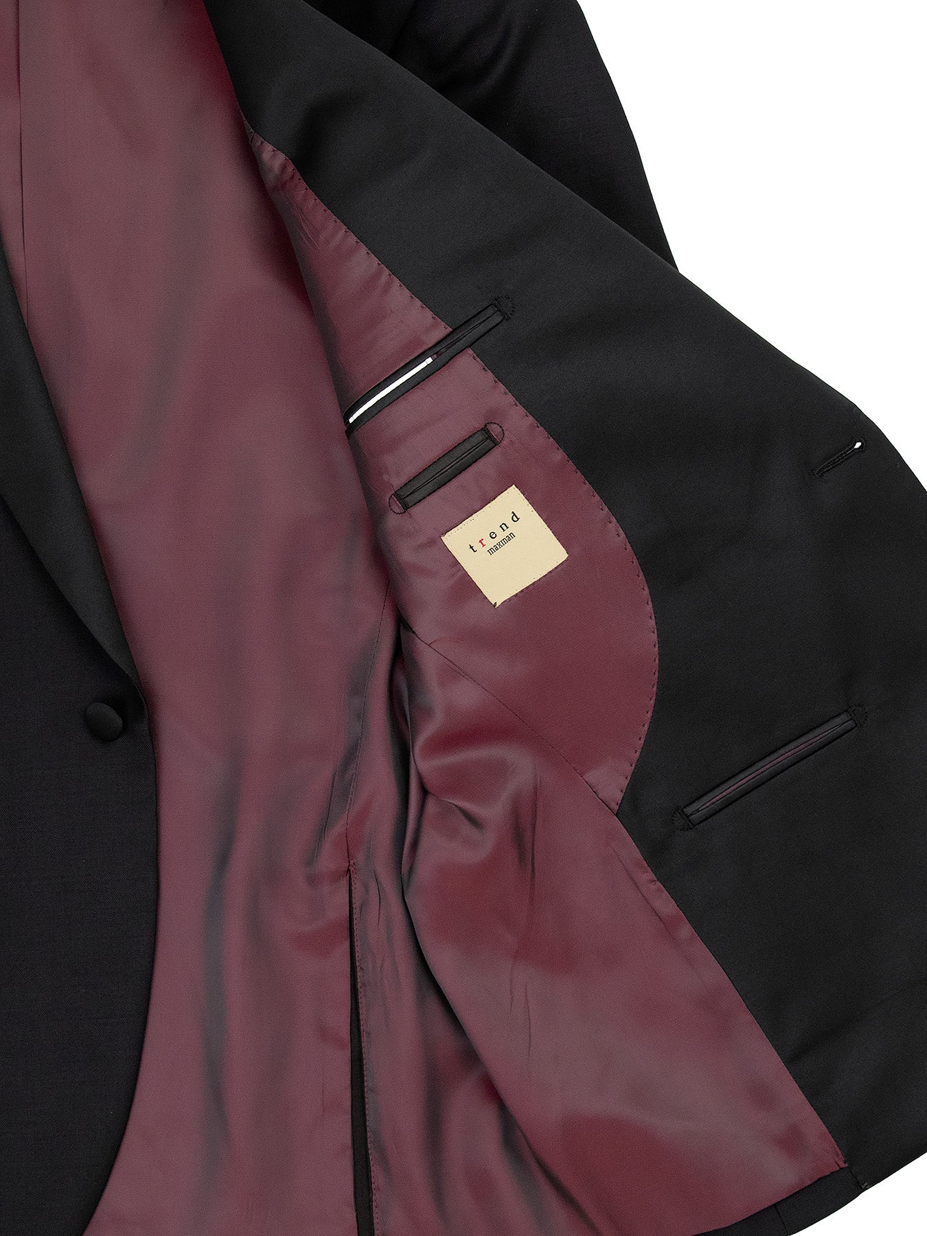 Trend by Maxman 36276 Young Men's Tuxedo Jacket - One Button - Slim Fit - Solid - Black