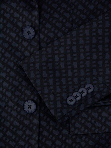 Image of Boss Kidswear 36551 Boy's Sport Coat - Neat - Black/Electric Blue