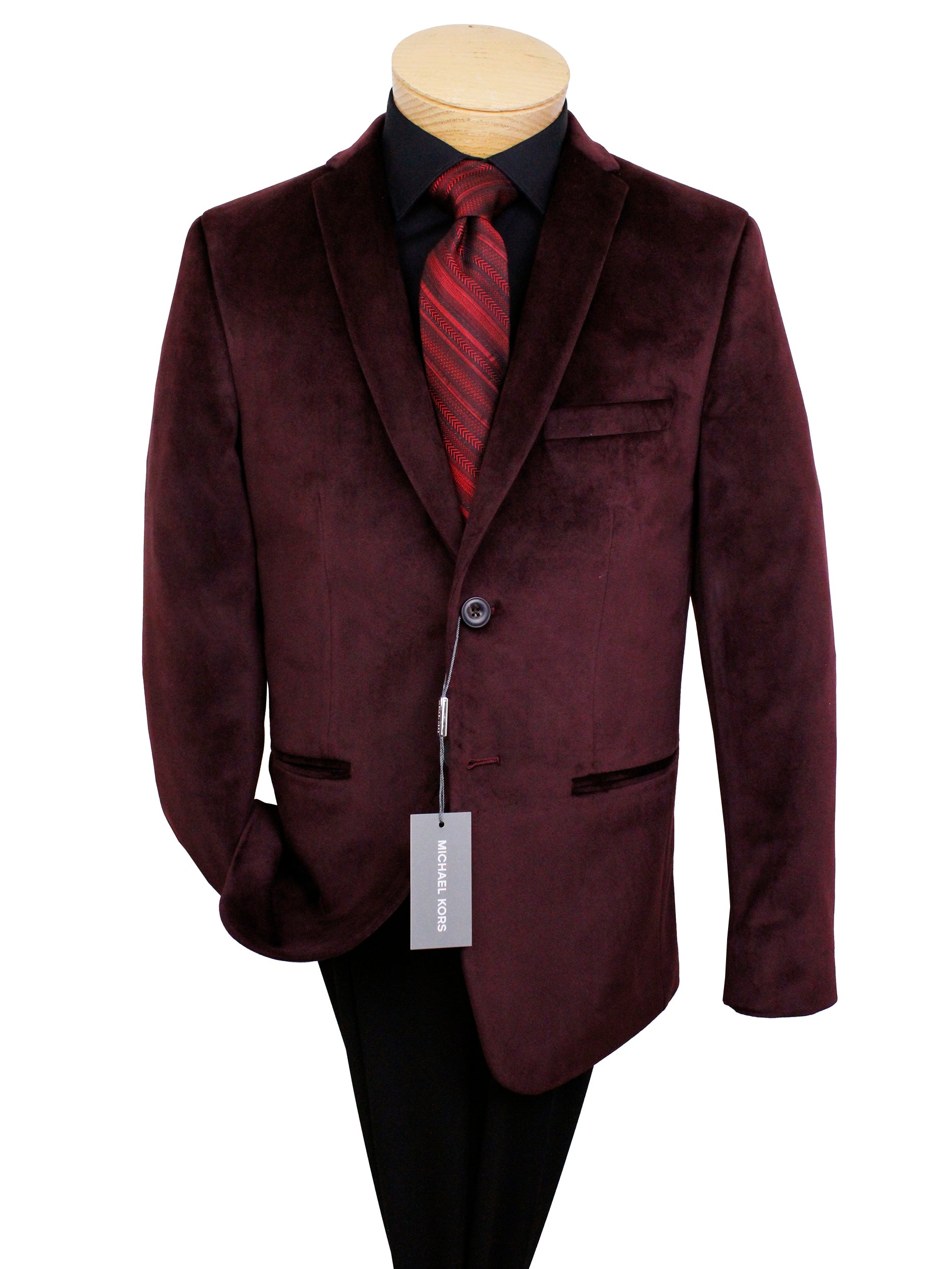 Michael Kors 36703 Boy's Sport Coat - Velvet - Burgundy Heritage House - The Boys' Suits Source Michael Kors 36703 Boy's Sport Coat - Velvet - Burgundy Heritage House - The Boys' Suits Source