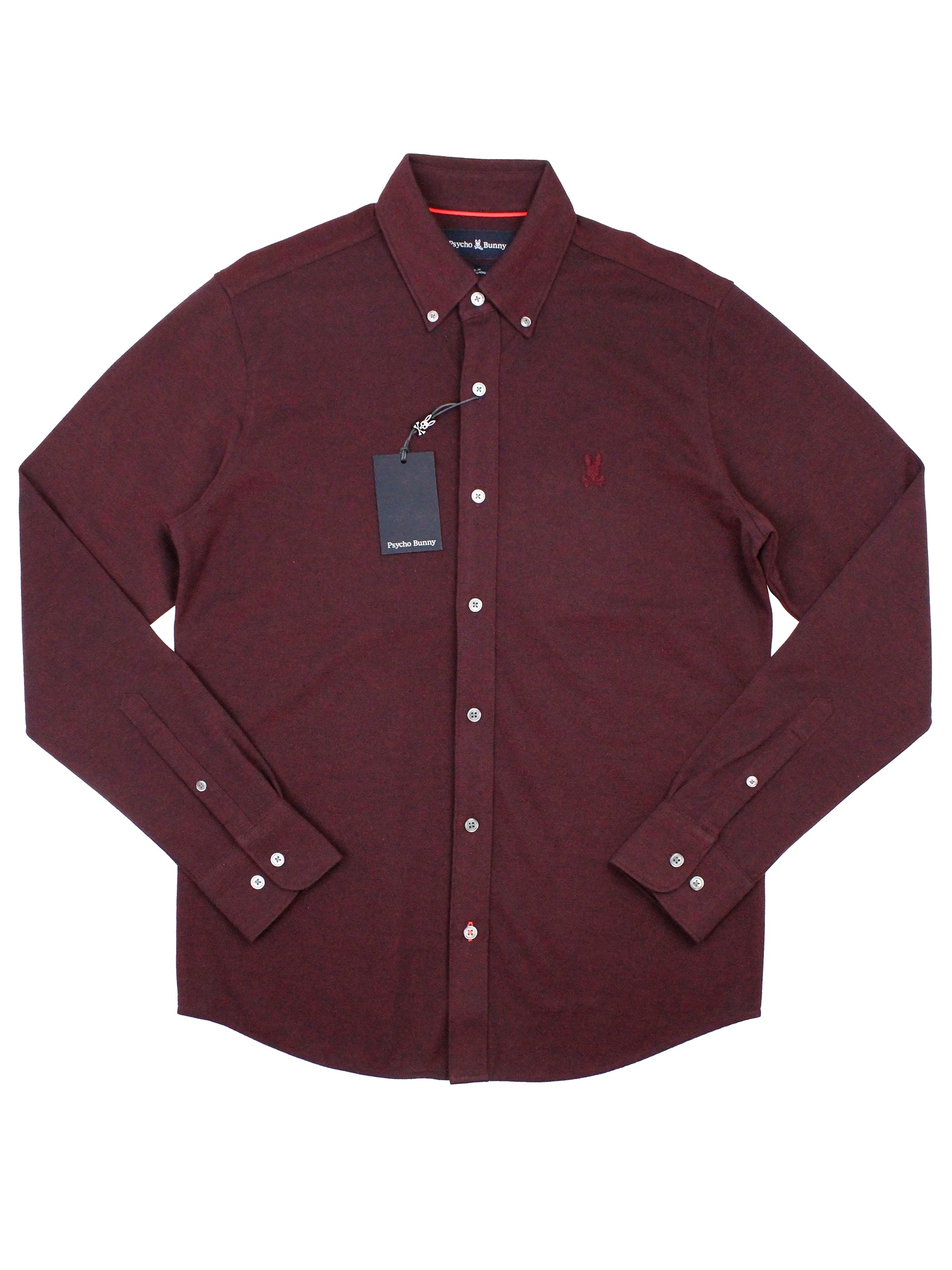 Psycho Bunny 36944 Young Men's Long Sleeve Sport Shirt - Oxford