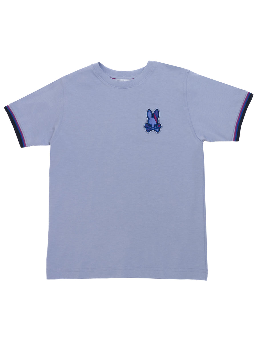 Psycho Bunny 36983 Boy's Short Sleeve Tee - Apple Valley Embroidered - Purple