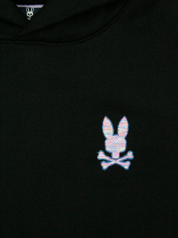 Image of Psycho Bunny 37149 Boy's Long Sleeve Knit Hoodie - Santa Cruz - Black