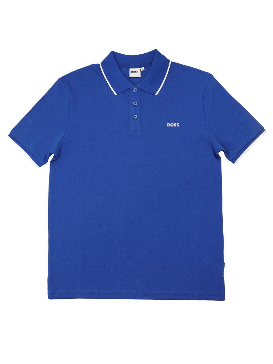 Boss 37217 Boy's Short Sleeve Polo - Solid - Electric Blue