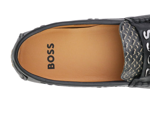 Image of Boss 37231 Boy's Dress Shoe - Moccasin - Black