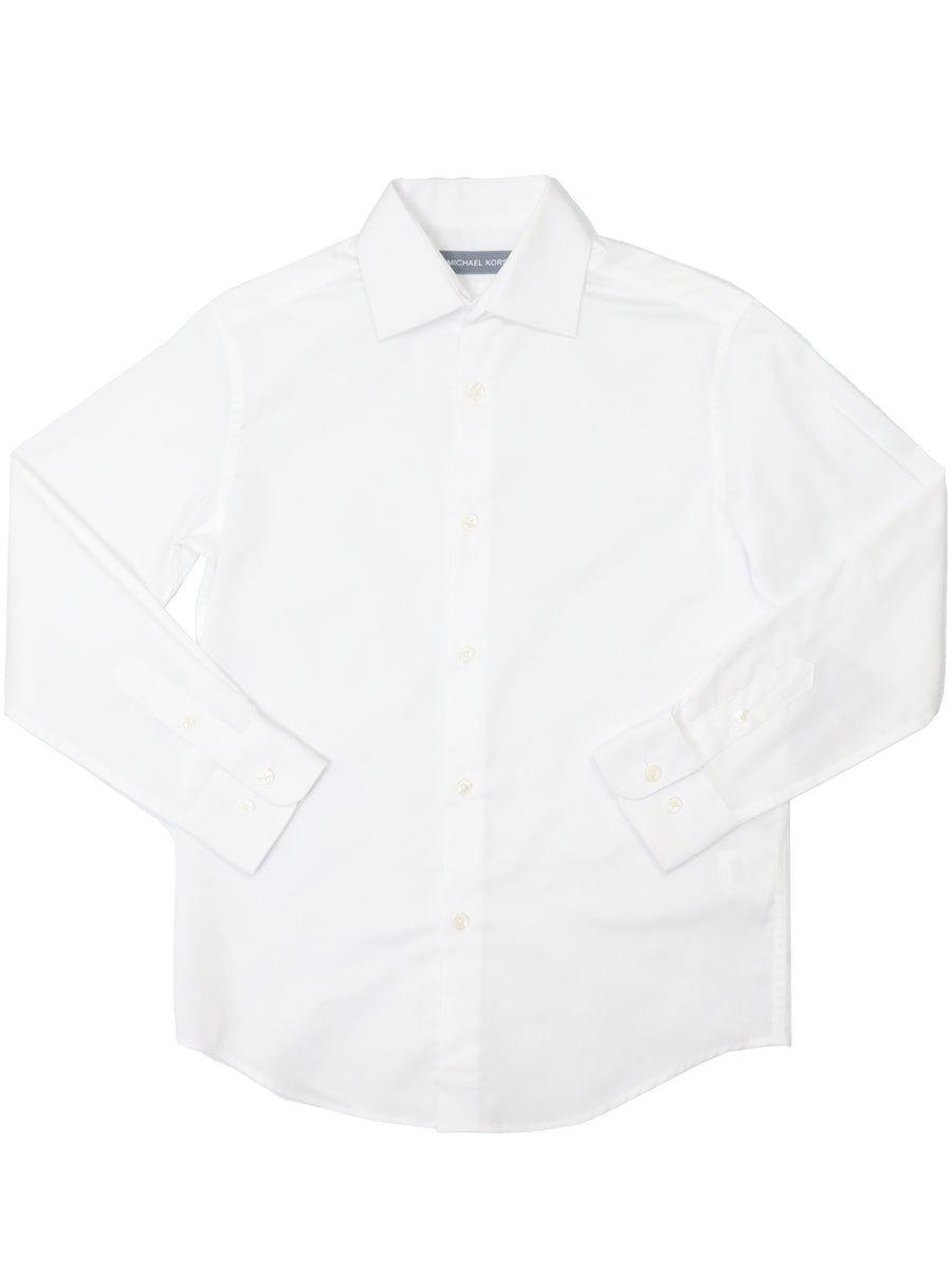 Michael Kors 37294 Boy's Dress Shirt - Solid - White