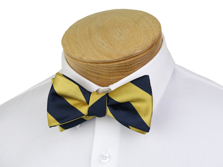 ScottyZ 37591 Young Men's Bow Tie - Stripe - Mustard/Navy