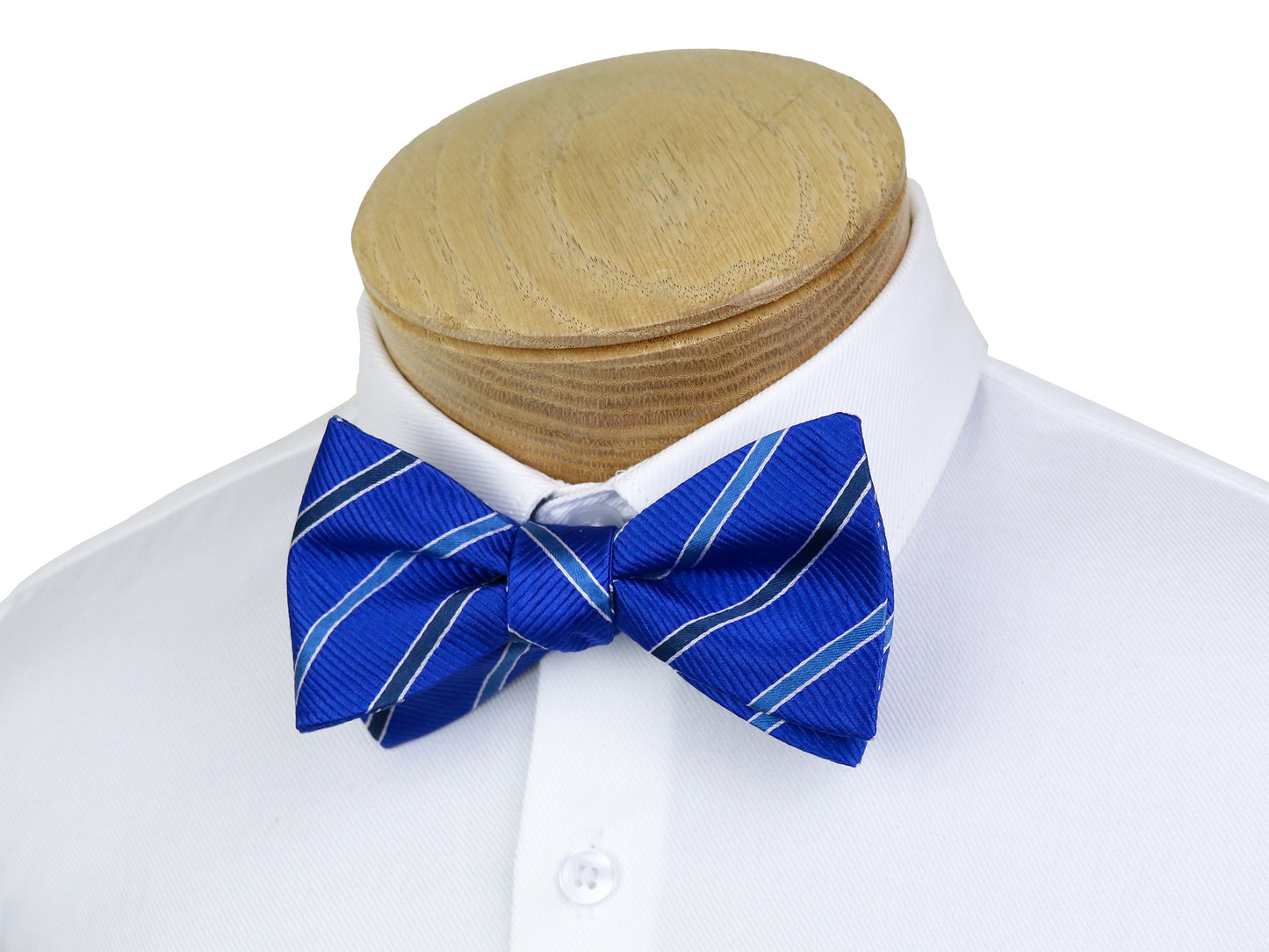 ScottyZ 37597 Young Men's Bow Tie - Stripe - Royal/White
