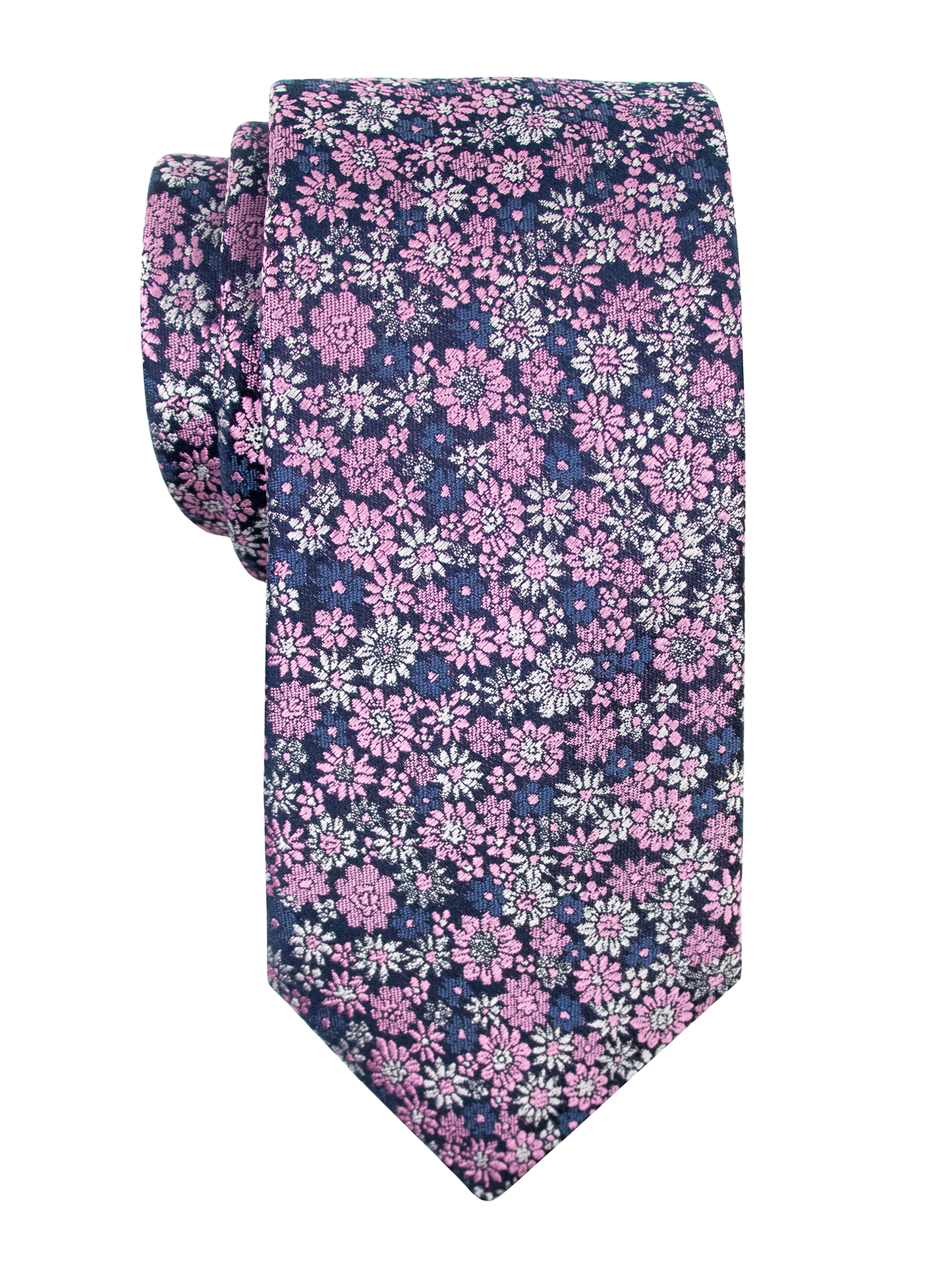 Enrico Sarchi 38203 Boy's Tie - Floral - Pink/White