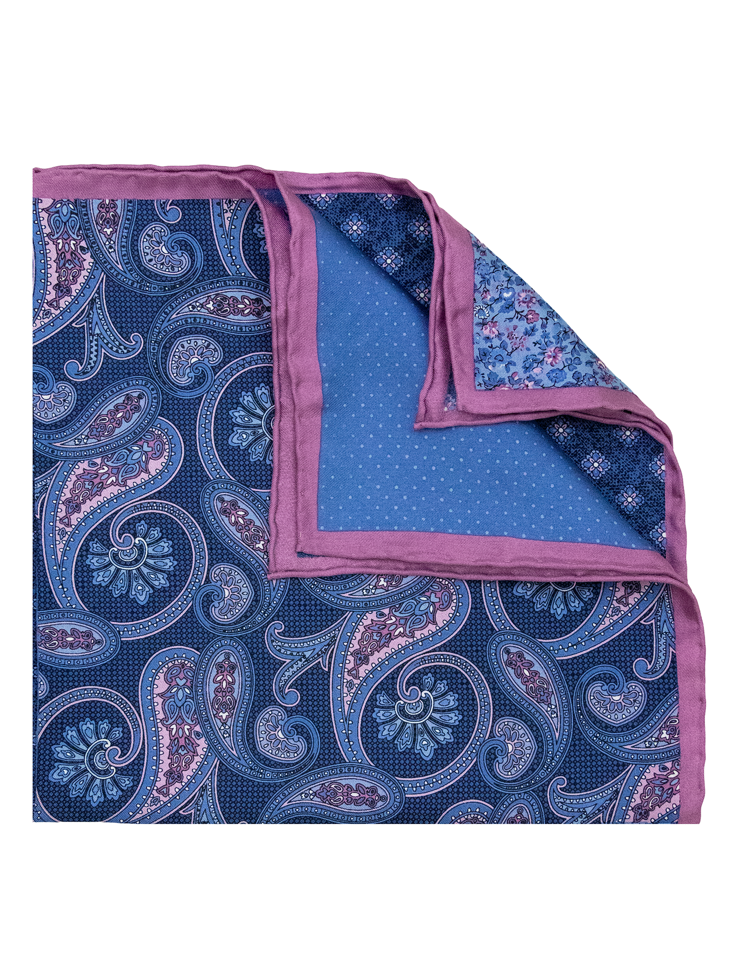 Heritage House 38285 Pocket Square - 4-in-1 - Navy/Pink/Powder