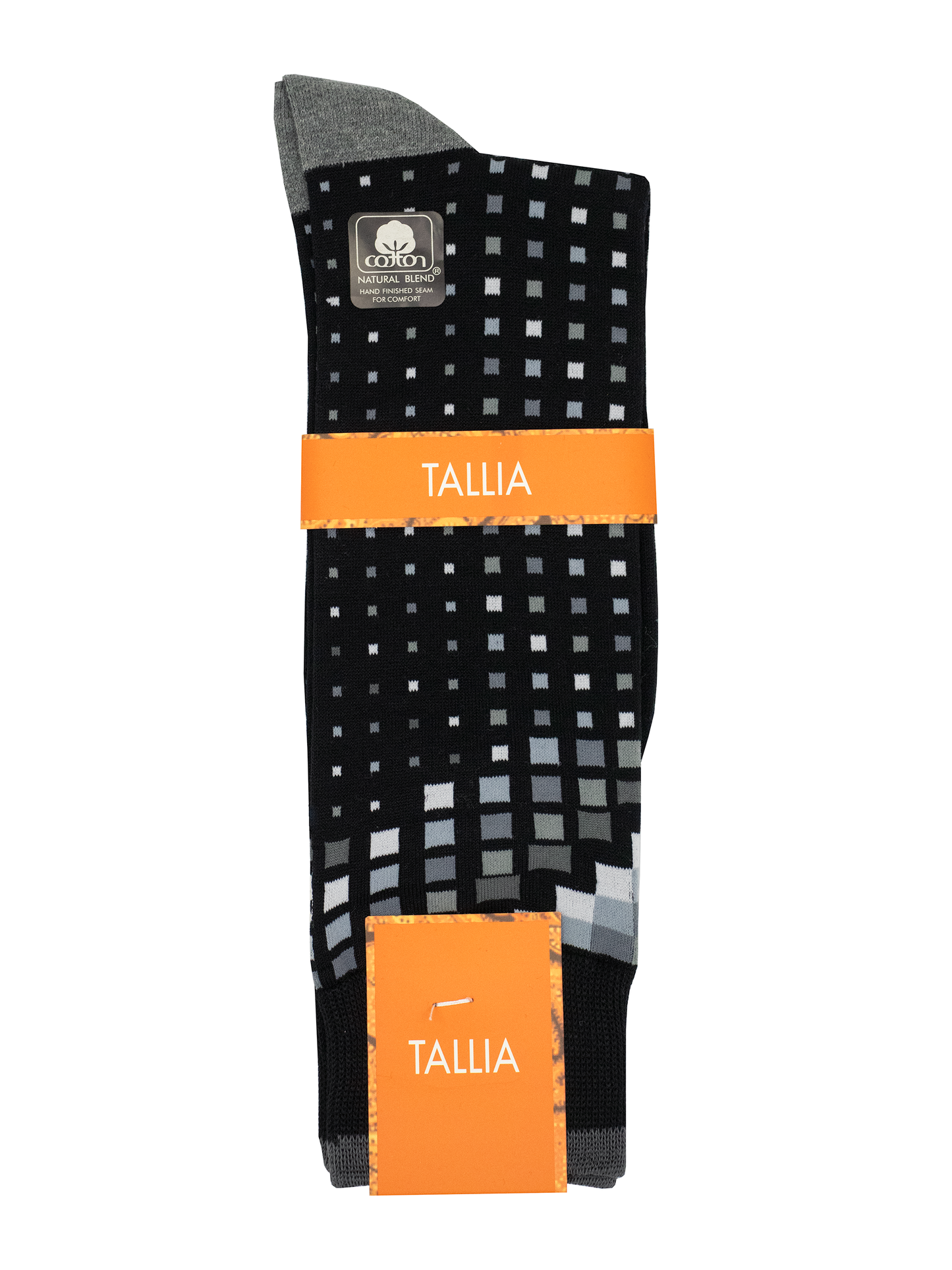 Tallia 38473 Young Men's Socks - Neat - Black/White