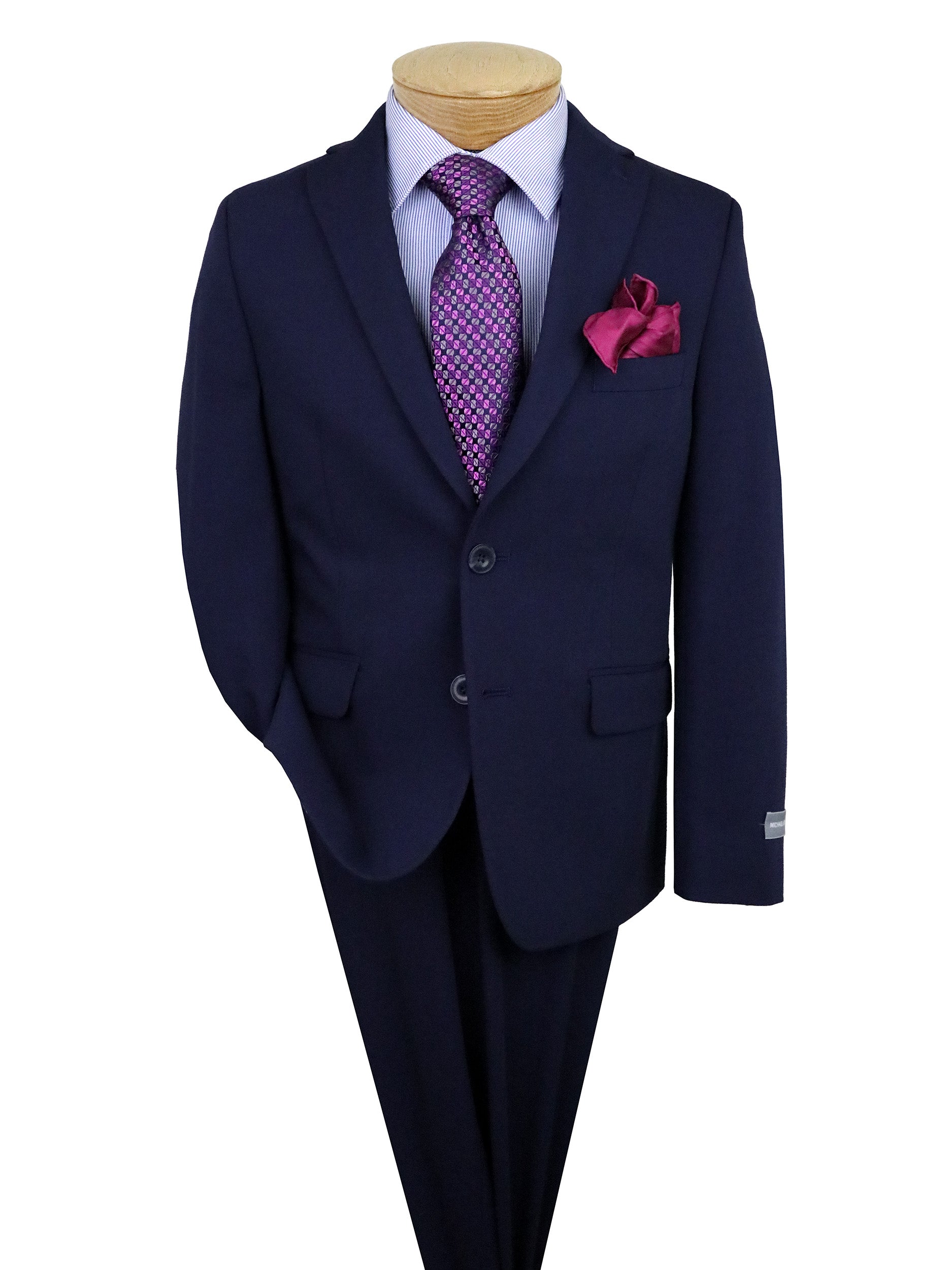 Michael Kors Big Boys Classic Fit Stretch Suit Jacket - Navy
