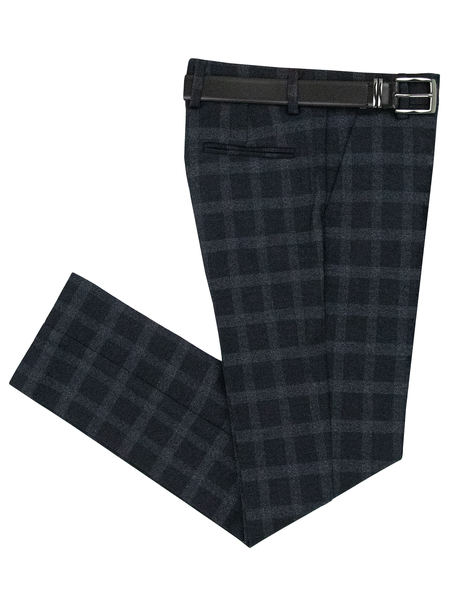 Leo & Zachary 38816P Boys' Dress Pants - Windowpane - Charcoal