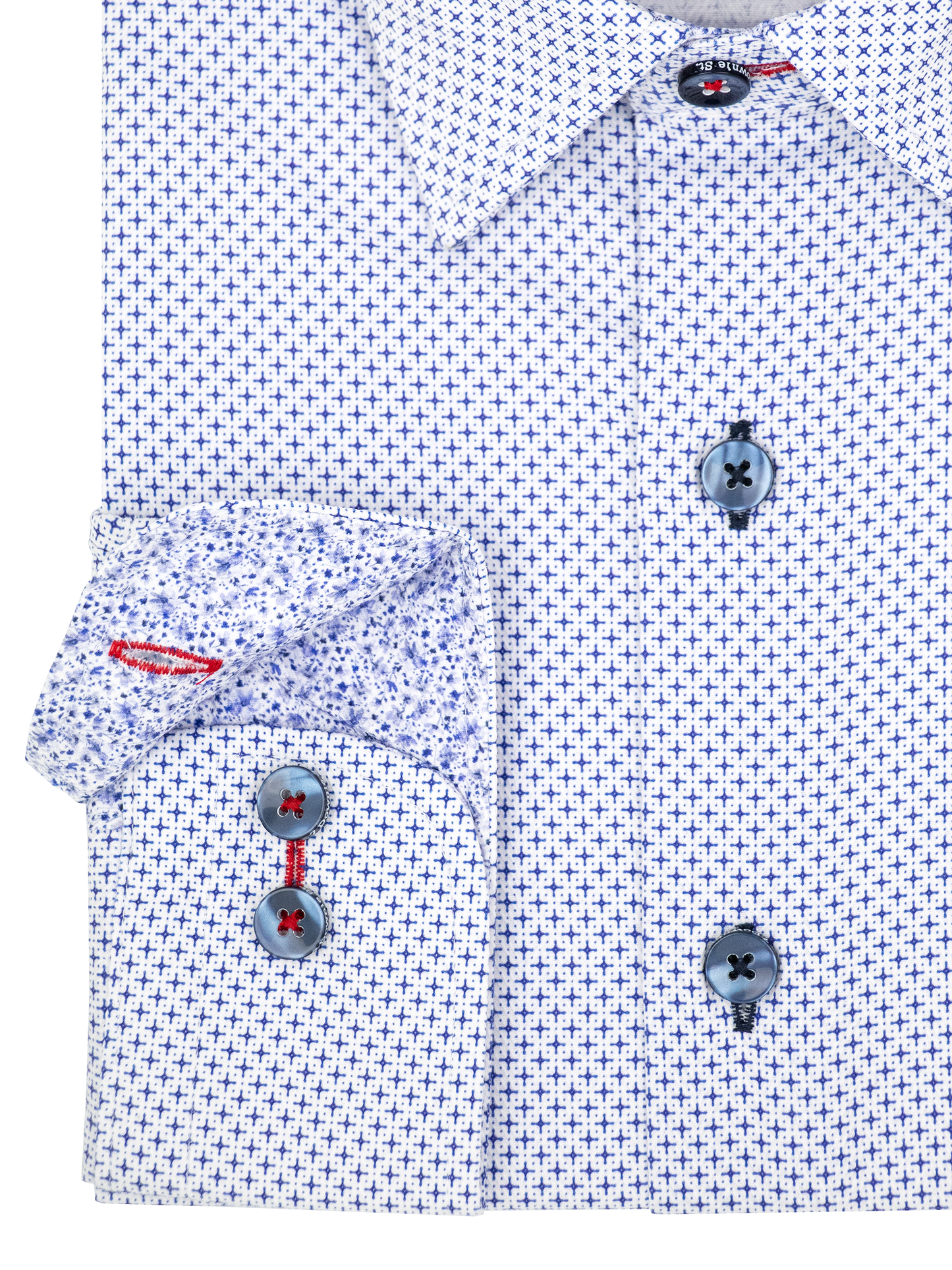 7 Downie St. 39240 Boy's Long Sleeve Sport Shirt - Neat - Blue