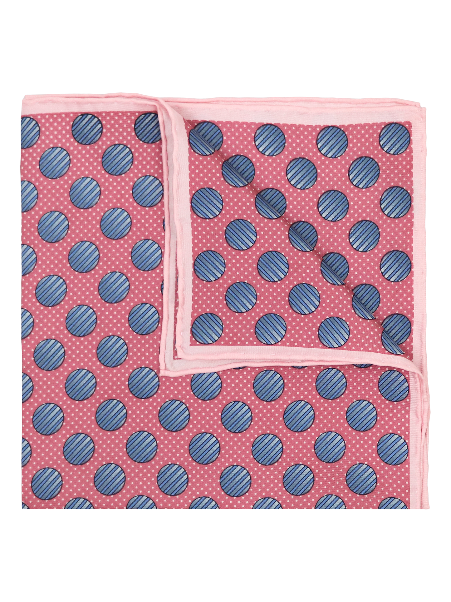 Heritage House 39684 Pocket Square - Neat - Pink/Grey