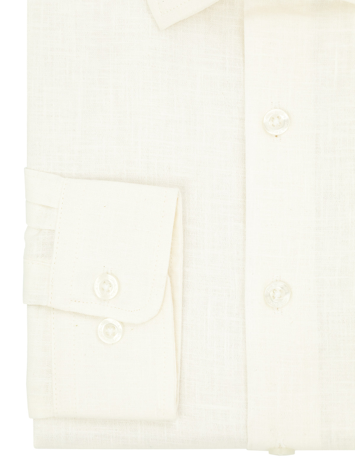 Leo & Zachary 40392 Boy's Long Sleeve Sport Shirt - Linen - Crème