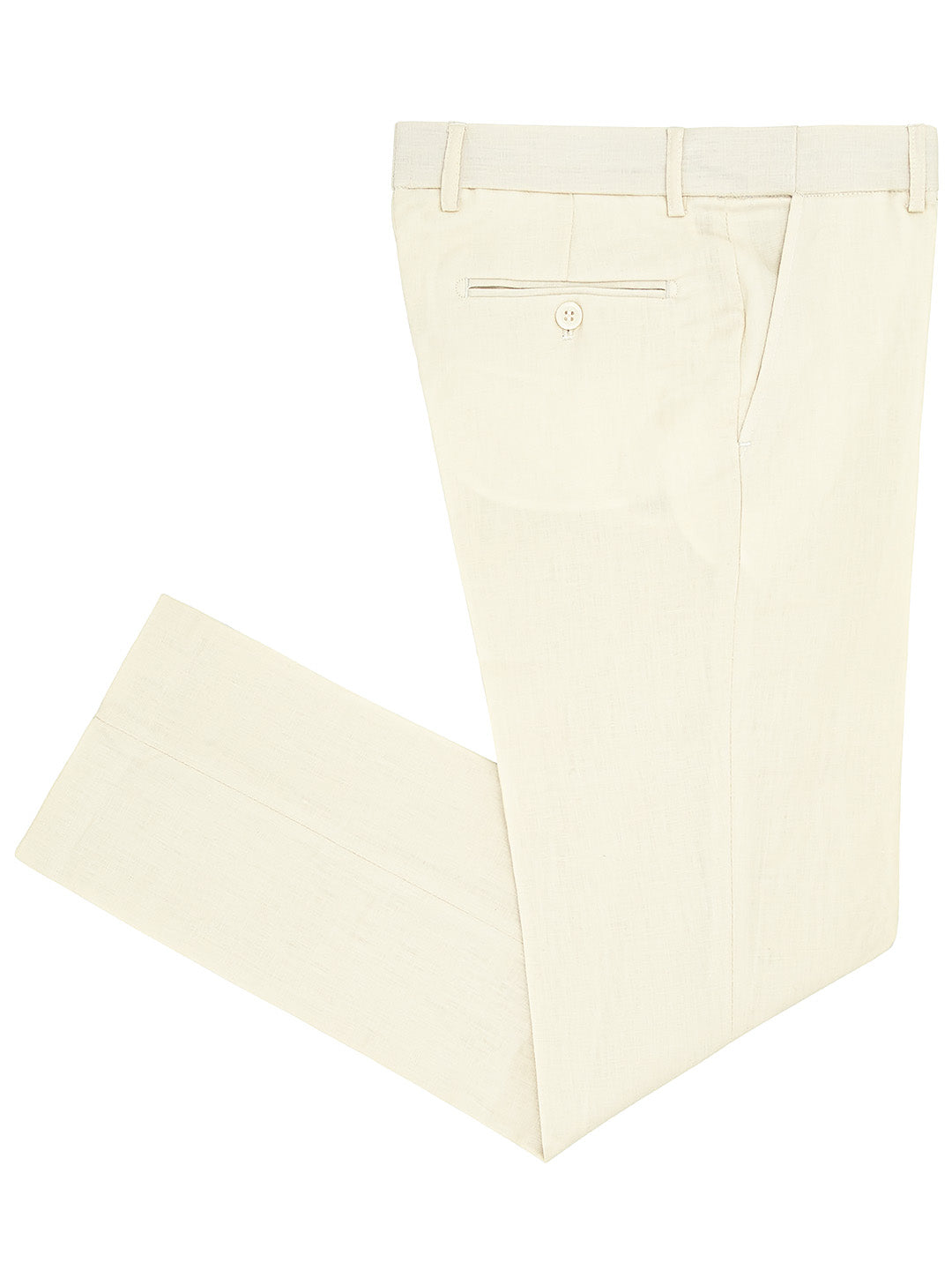 Boys Ivory Linen Dress Pants for Communion & Weddings 14 Husky / Ivory