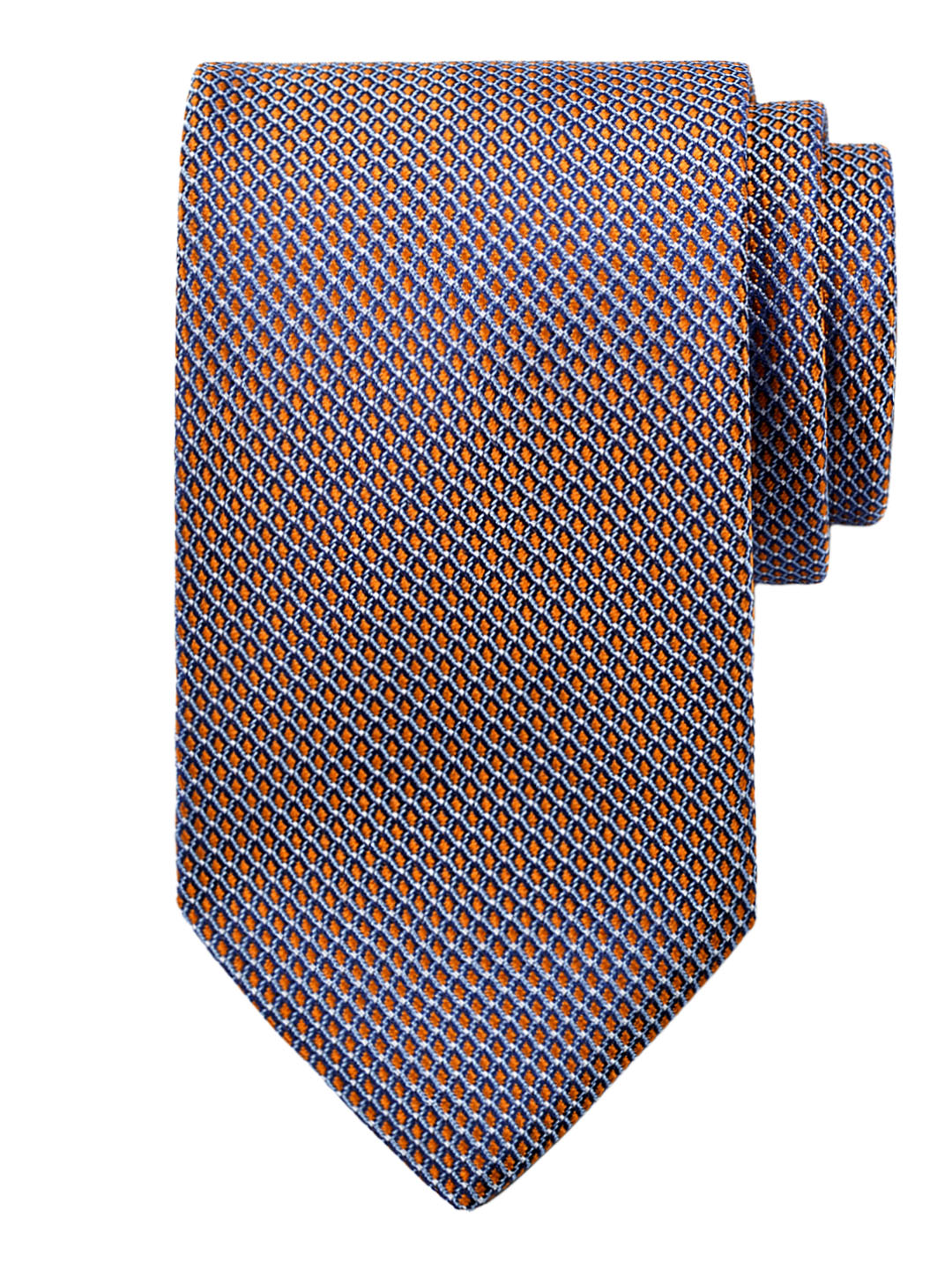 Dion 40844 Boy's Tie - Neat - Orange/Navy