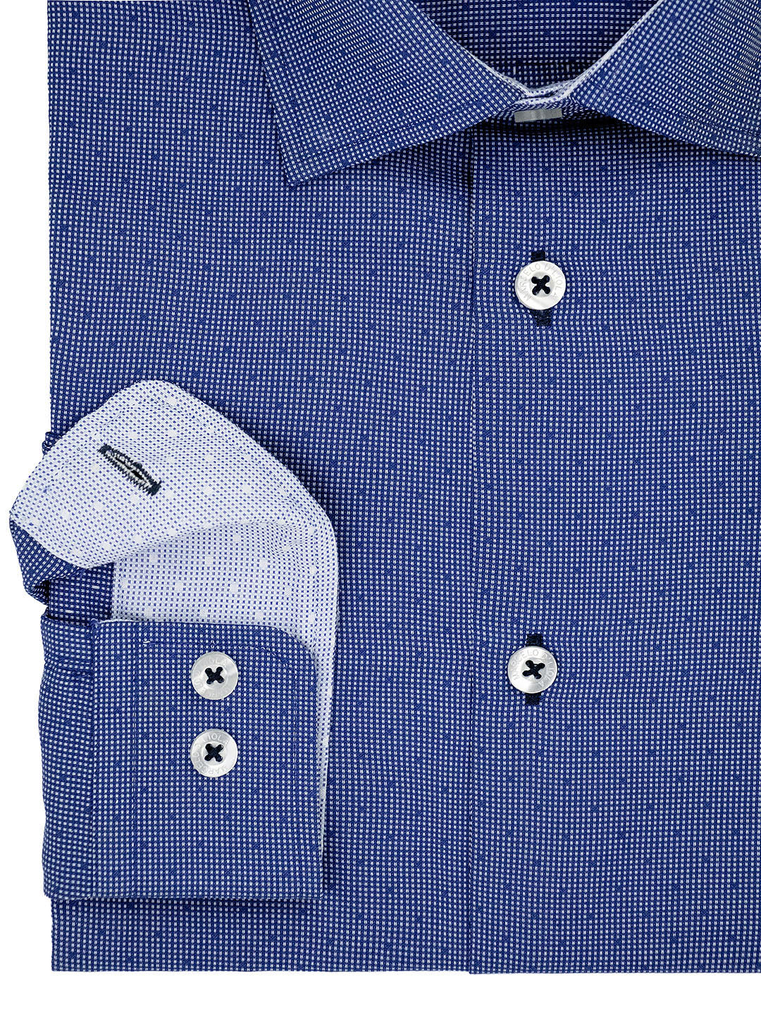 Marcelo D'Liola 41219 Boy's Dress Shirt - Skinny Fit - Dot - Azzure
