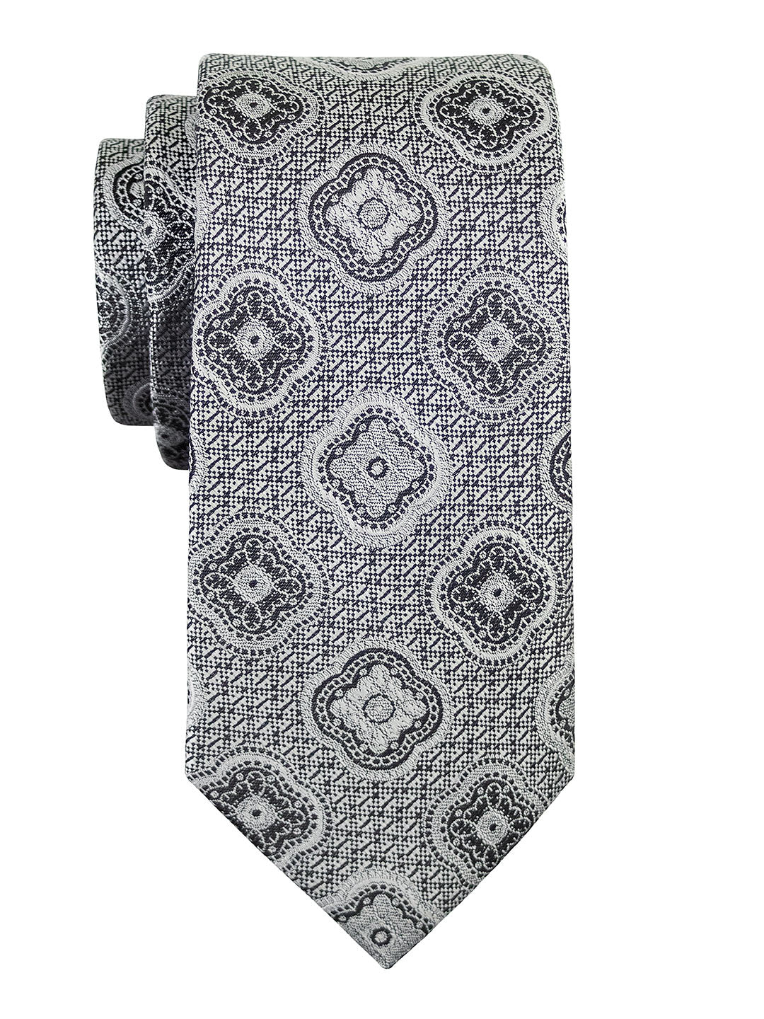 T.O. 41290 Boy's Tie - Neat - Silver/Charcoal