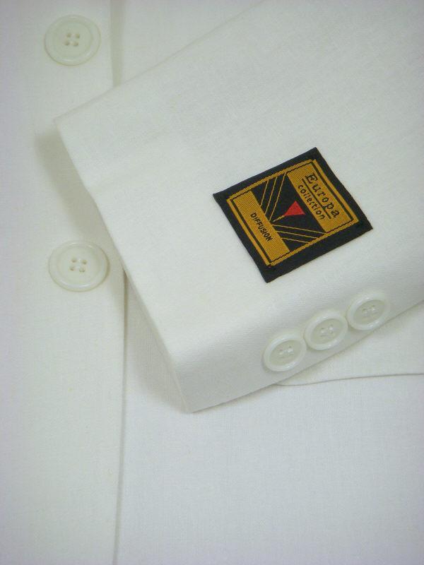 Europa 10458 55% Linen/45% Rayon Boy's Suit Separate Jacket - Solid - White