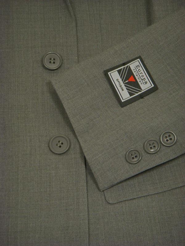 Europa 10467 55% Polyester / 45% Wool Boy's Suit - Solid - Light Gray