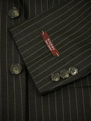 Image of Hickey Freeman 11102 98% Tropical Worsted Wool/2% Elastane Boy's Suit - Stripe - Charcoal