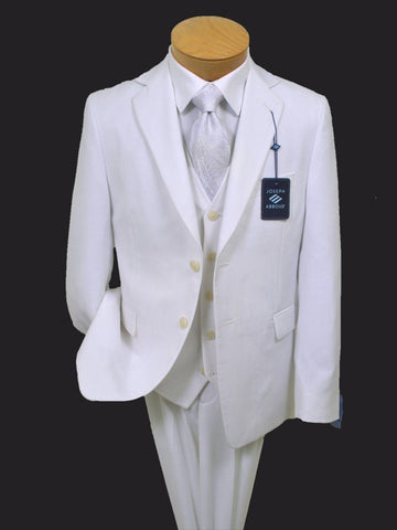 Image of Joseph Abboud 13366 65% Polyester/35% Viscose Boy's Suit Separates Jacket - Solid Gab - White