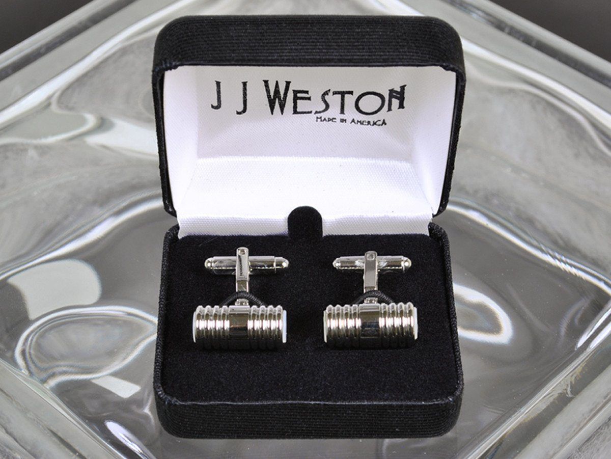 Boy's Cuff Links 11531 Silver/Pearl
