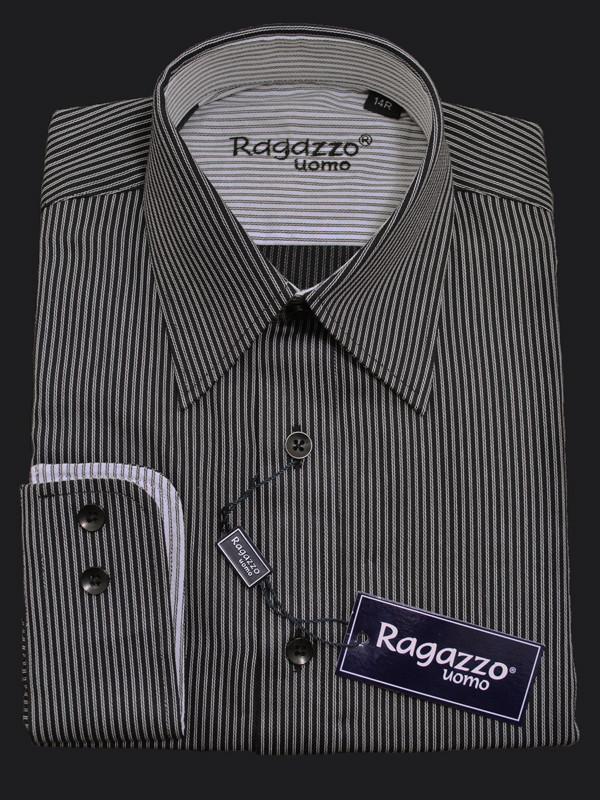 Boy's Sport Shirt 12044 Black Stripe