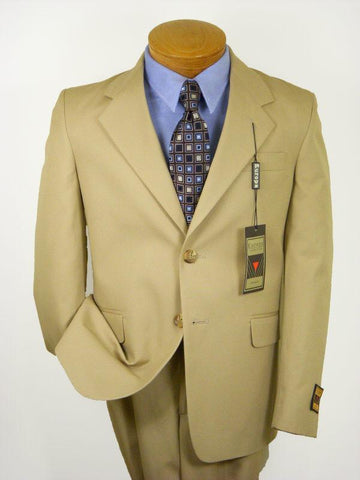 Image of Europa 1224 100% Cotton Boy's Suit Separates Jacket - Solid Gab - Khaki