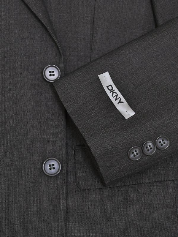 DKNY 12501 70% Tropical Worsted Wool / 30% Polyester Boy's Suit - Tonal Stripe - Gray