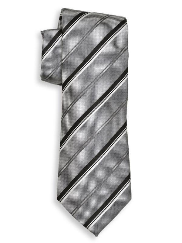 Boy's Tie 13705 Silver/Black