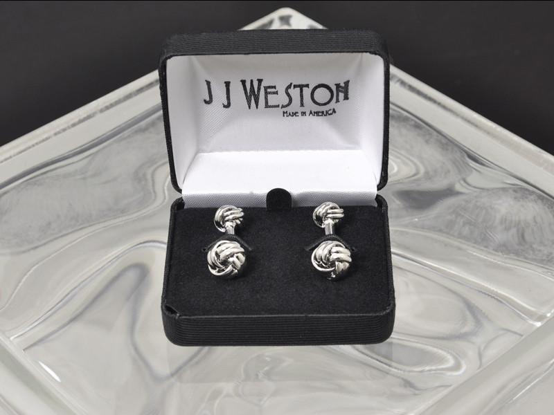 JJ Weston 14018 Cufflinks - Knot - Silver