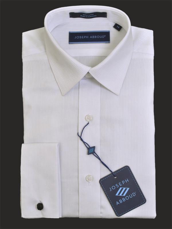 Joseph Abboud 14032 100% Cotton Boy's Dress Shirt - Tonal Stripe - White
