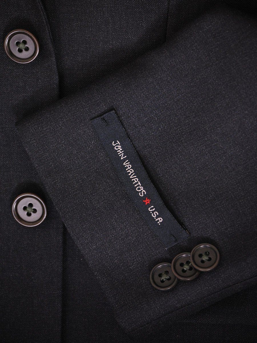 John Varvatos 14327 Charcoal Boy's Suit Separate Jacket - Solid Gabardine - 100% Tropical Worsted Wool