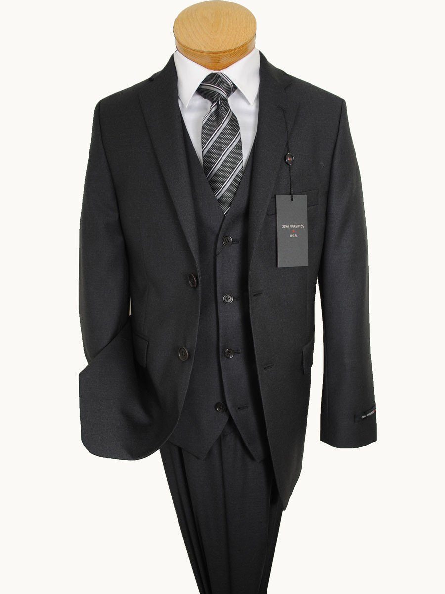 John Varvatos 14327 Charcoal Boy's Suit Separate Jacket - Solid Gabardine - 100% Tropical Worsted Wool