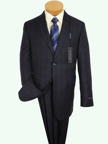 Image of Elie Tahari 15219 100% Wool Boy's Suit - Plaid - Navy