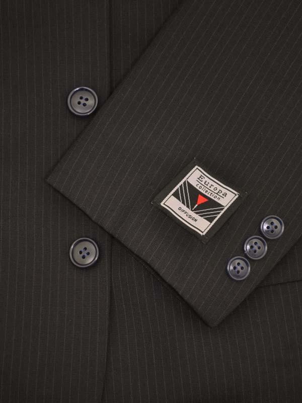 Europa 164 55% Poly / 45% Wool Boy's Suit - Striped - Navy