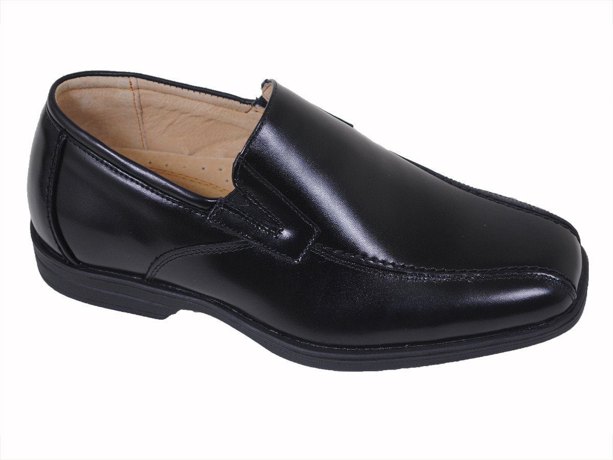 Florsheim 16506 Black Boy's Dress Shoes Slip On Bicycle Toe