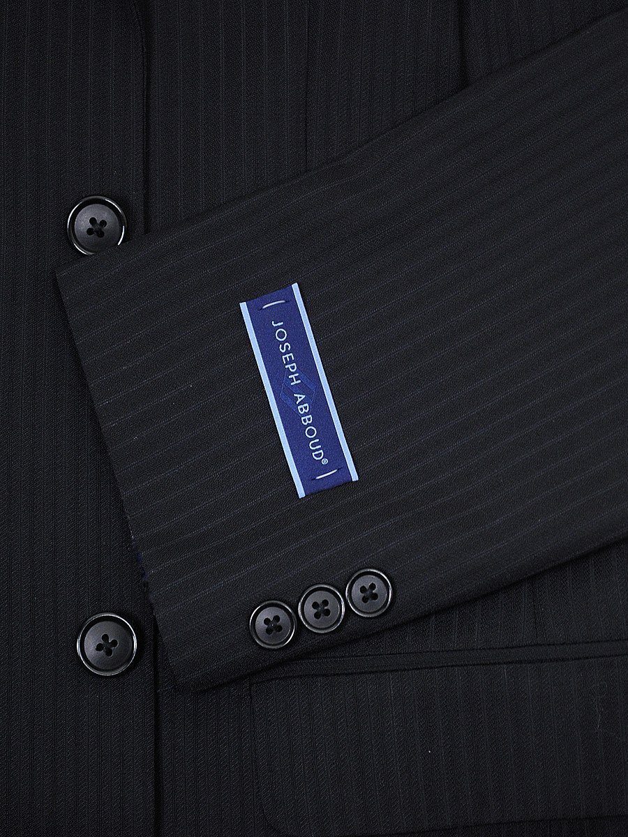 Joseph Abboud 16641 70% Wool/30% Polyester Boy's Suit - Shadow Stripe - Black