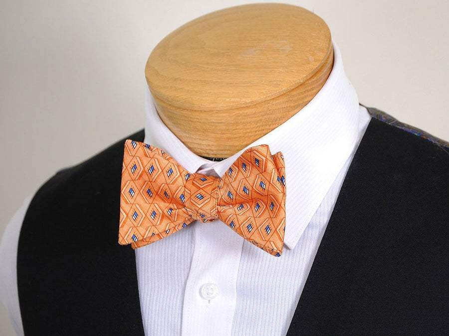Boy's Bow Tie 16674 Orange/Blue Neat