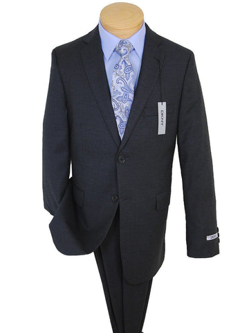 Image of DKNY 17590 Charcoal Boy's Suit - Fine Line Stripe - 100% Tropical Worsted Wool - Lined Boys Suit DKNY 