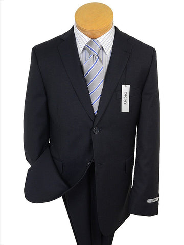 Image of DKNY 17672 Navy Boy's Suit - Fine Line Stripe - 100% Tropical Worsted Wool Boys Suit DKNY 