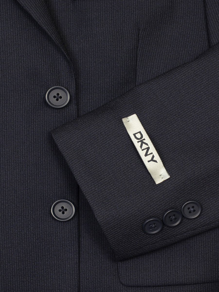 DKNY 17672 Navy Boy's Suit - Fine Line Stripe - 100% Tropical Worsted Wool Boys Suit DKNY