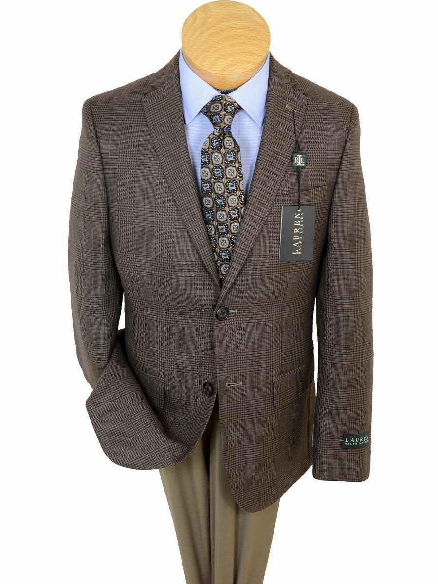 Lauren Ralph Lauren 17885 Brown Boy's Sport Coat/ Jacket - Plaid - 65% Polyester / 35% Rayon Boys Sport Coat Lauren 