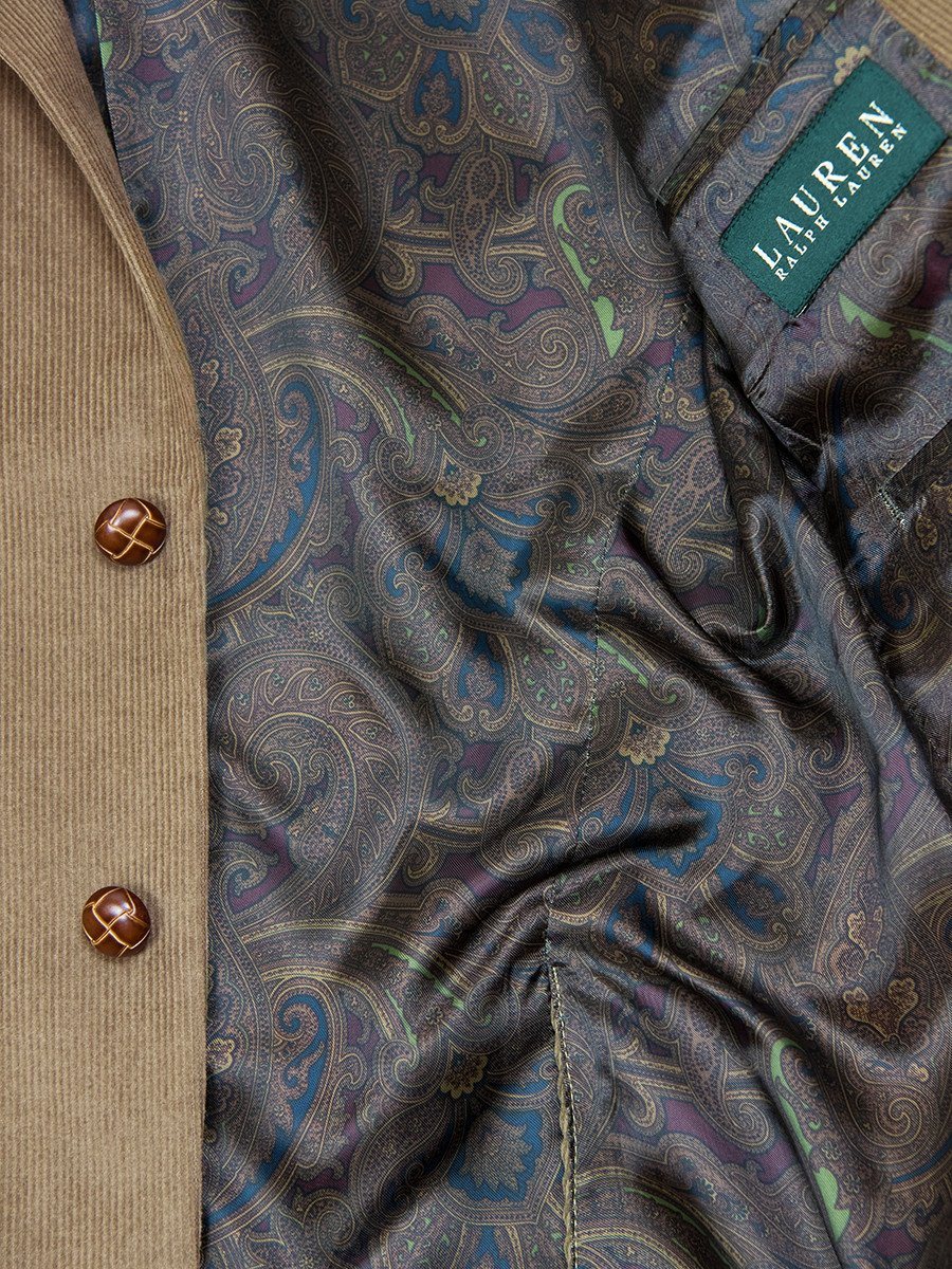 Lauren Ralph Lauren 22832 100% Cotton Boy's Sport Coat - Corduroy - Tan Boys Sport Coat Lauren